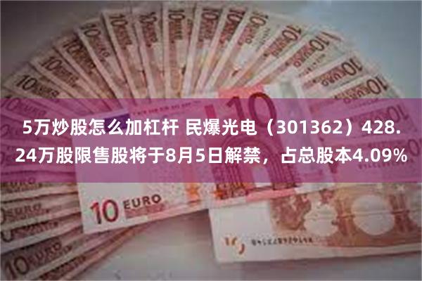 5万炒股怎么加杠杆 民爆光电（301362）428.24万股限售股将于8月5日解禁，占总股本4.09%